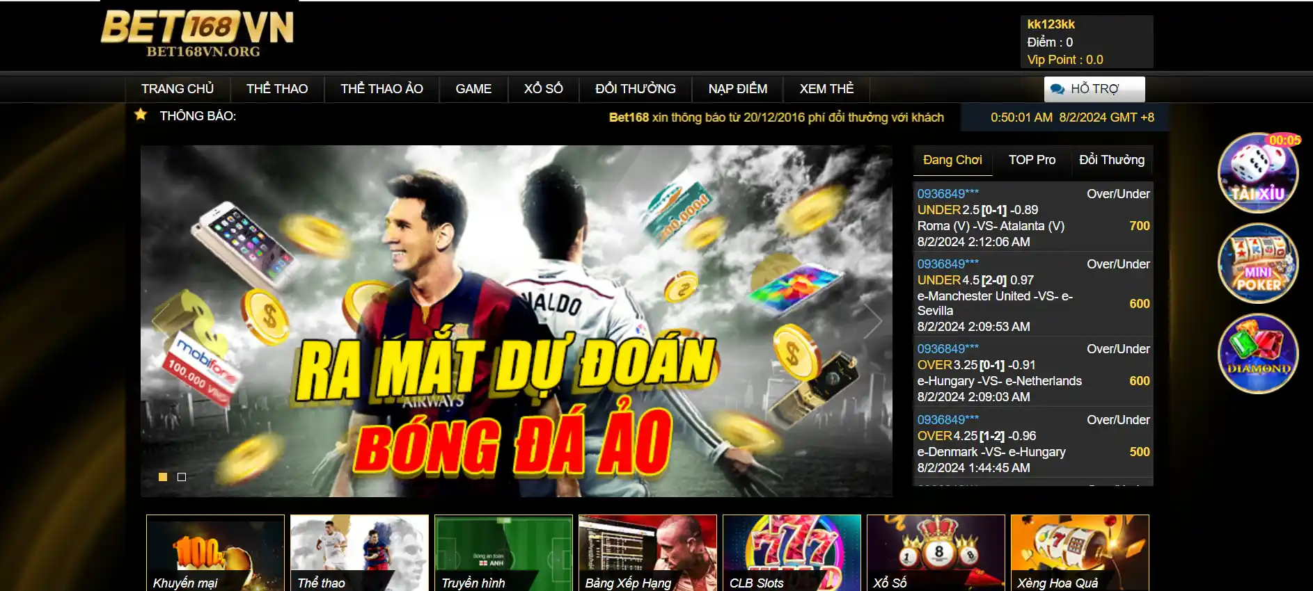Những ưu điểm nổi bật của nhà cái Bet168vn